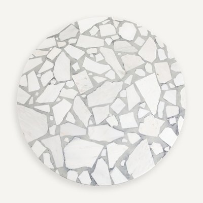 Plateau de table terrazzo blanc 137 cm, Delmo AM.PM