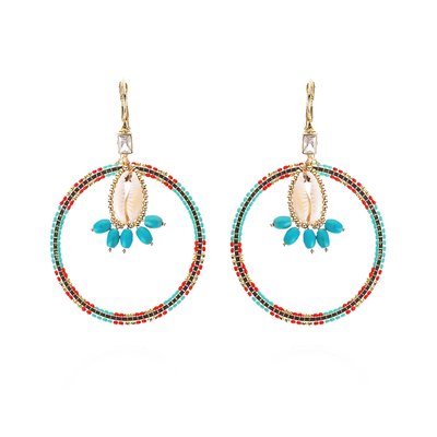 Boucles d'oreilles pendantes avec perles pour oreilles percées RECIF HIPANEMA