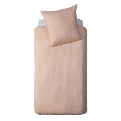 Housse de couette + taie Gaze de coton enfant uni EDEN