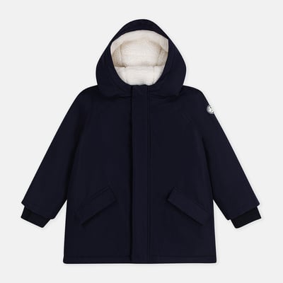 Parka di media lunghezza con cappuccio, in tinta unita PETIT BATEAU