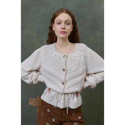 Cardigan avec broderies et lien de serrage, SANDYA LOUISE MISHA