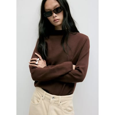 Pull-over maille col montant MANGO
