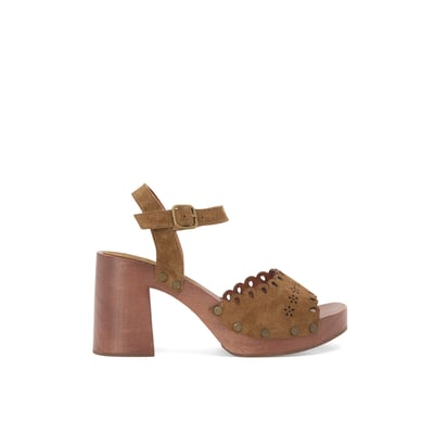 Sandale À Talon en cuir CARLOTA MELLOW YELLOW