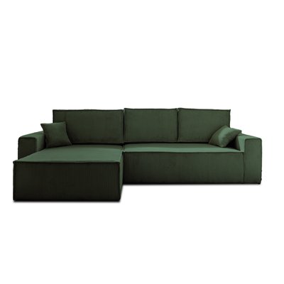 Canapé d'Angle Convertible en Velours côtelé 4 places - DELLIA LISA DESIGN