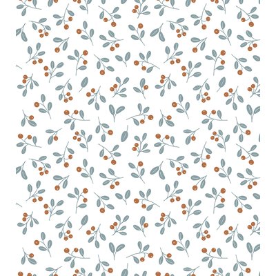 Papier peint enfant motif baie et feuille JÖRO LILIPINSO