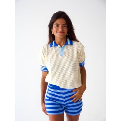 Polo ajouré manches courtes SARA MINDTRAVELER