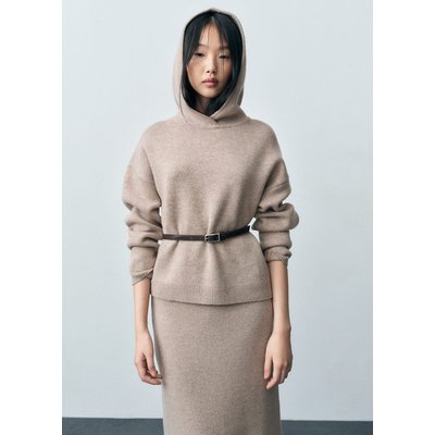 Pull-over capuche laine mélangée MANGO
