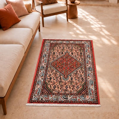 Tapis d'orient, motif oriental noué à la main, HAMADAN 29 UN AMOUR DE TAPIS