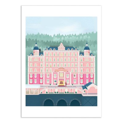 Affiche d’art 50 x 70 cm - The Grand Budapest Hotel - Petra Lizde WALL EDITIONS