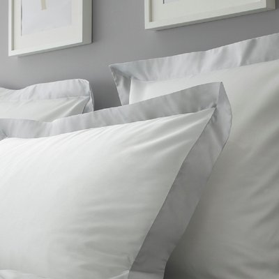 Taies d'oreiller satin de coton CELESTE lot de 2 MPC MAISON