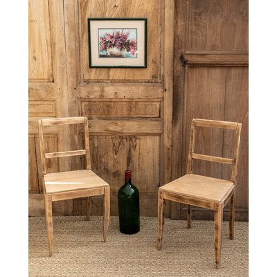 Paire de chaise en bois Claude N°470 - Bon état DEBONGOUT