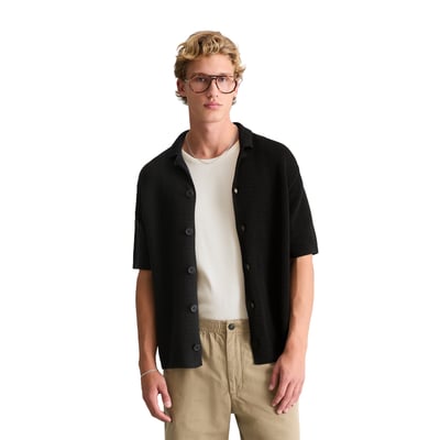 Cardigan à manches courtes relaxed avec structure ajourée MARC O’POLO DENIM