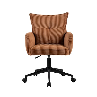 Chaise de bureau velours côtelé ZAGO