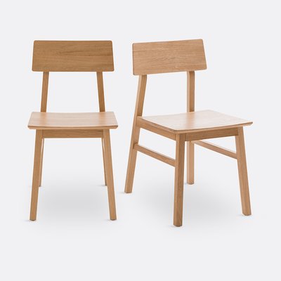 Set van 2 stoelen in massief eik, Podela LA REDOUTE INTERIEURS