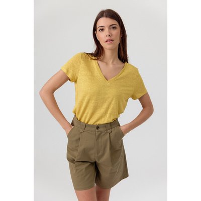 T-shirt en lin col V coupe fluide DARLA ARTLOVE