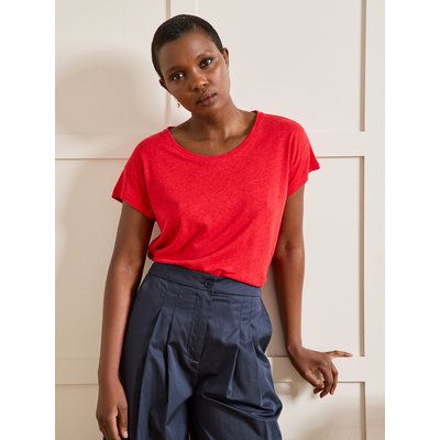 T-shirt col rond lin et viscose CYRILLUS