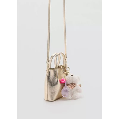 Sac métallisé avec breloque ours MANGO KIDS