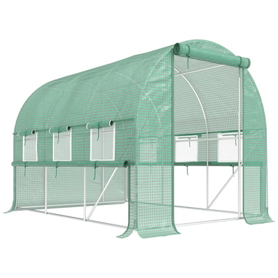 Serre en tunnel PE Vert OUTSUNNY