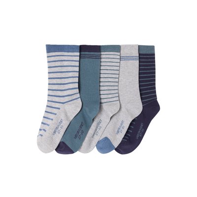 Lot de 5 paires de chaussettes rayées BASICS VERTBAUDET