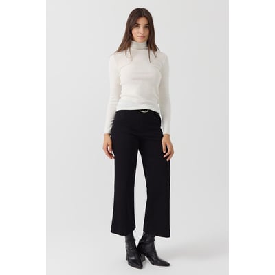 Pull col roulé ajusté femme en maille côtelée CALINE ARTLOVE