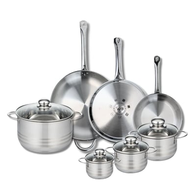 3 poêles 24/28/32cm + 4 faitouts 12/14/16/24cm PROFI BRILLANT ELO