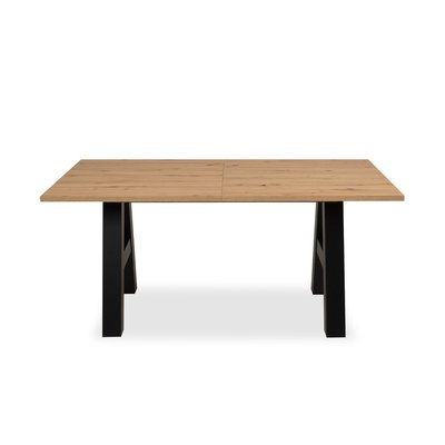Table à manger extensible décor chêne artisan et noir L157-234 cm - GRANADA CALICOSY