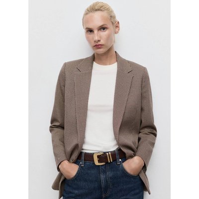Blazer croisé micro pied-de-poule MANGO