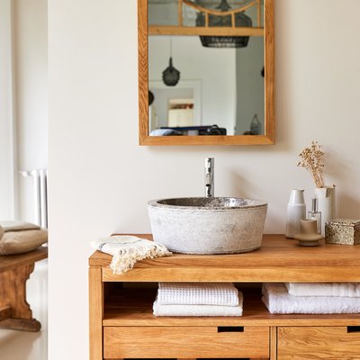 Vasque ronde en marbre grey EXO STRI TIKAMOON