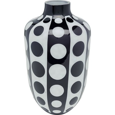 Vase Brillar noir et blanc 45cm KARE DESIGN