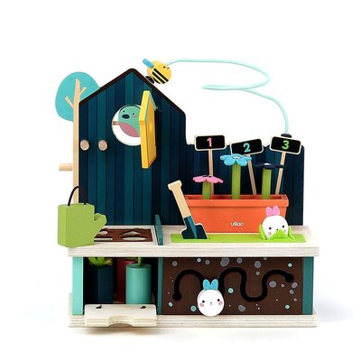 Jeu d'éveil multi-activités en bois Jardin VILAC