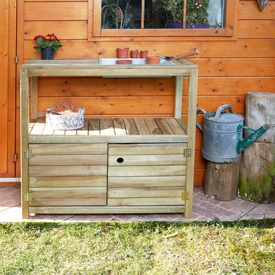 Table de rempotage Œillet en bois CEMONJARDIN