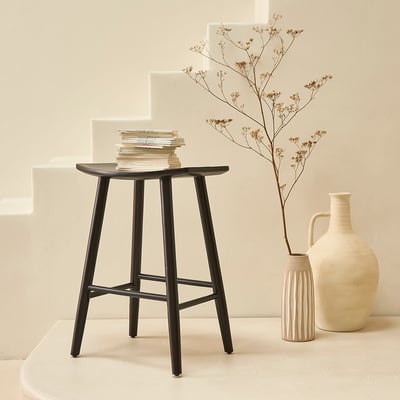 Tabouret de bar en teck massif  AMBRE BERAH GETAH