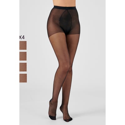 Lot de 4 collants mousse 20d "hanches fortes" DAMART