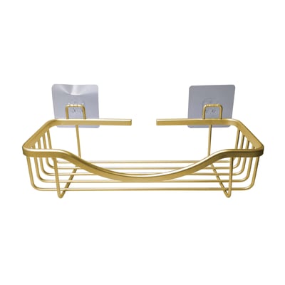 Panier de douche adhésif en aluminium filaire sans perçage DOUCEUR D'INTÉRIEUR
