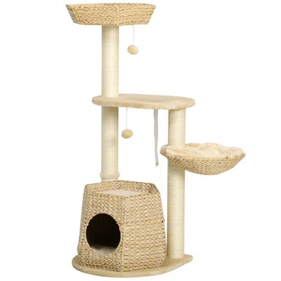 Arbre à chat style cosy chic quenouille sisal naturel PAWHUT