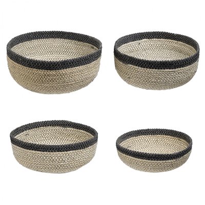 Set de 4 paniers ronds en jute D25 SIA DECO