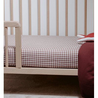 Drap housse bébé en percale de coton bio, VICHY KADOLIS
