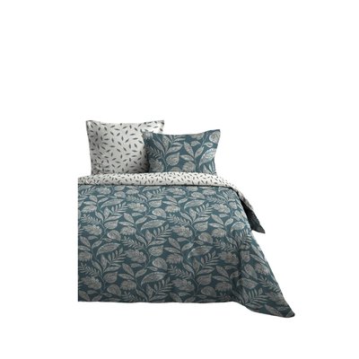Housse couette + 2 taies gaelle feuillage chic EDEN