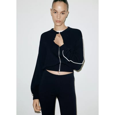 Veste maille liserés contrastants MANGO