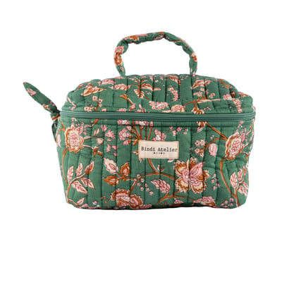 Trousse vanity en coton matelassé Nesta BINDI ATELIER