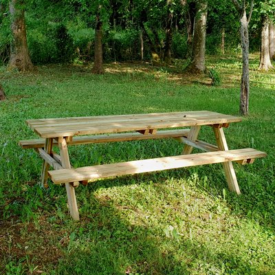 Table de pique-nique bois 6/8 places Fontainebleau CEMONJARDIN
