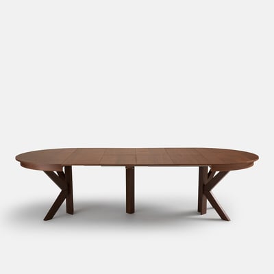 Table à manger 6 à 12 couverts, en plaqué noyer et hêtre teinté, GOSLING LA REDOUTE INTERIEURS
