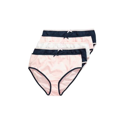 Culottes midi, liseré de couleur - lot de 5 ULLA POPKEN