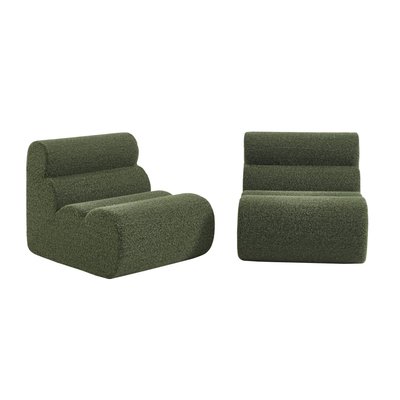 Chauffeuse tissu effet alpaca 1 place (lot de 2) NOVA SWEEEK