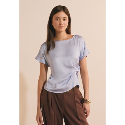 T-shirt drapé avec nœud satiné HANS ETAM