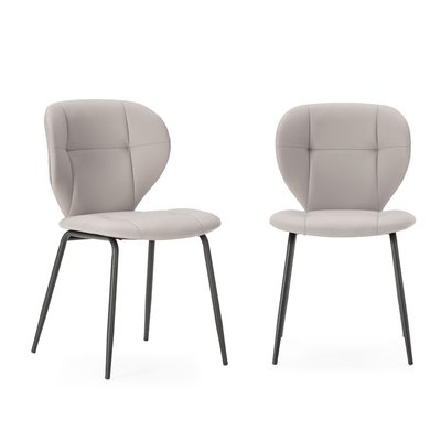 Lot de 2 chaises avec pieds en métal noir L50 cm - MAURA CALICOSY