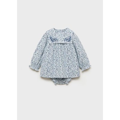 Robe et culotte coton volants MANGO BABY