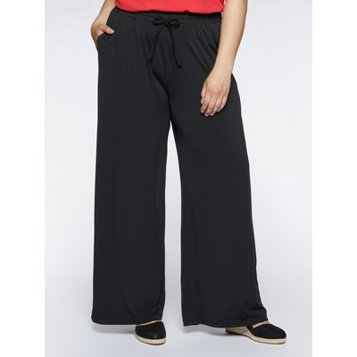 Pantalon jambe large en jersey FIORELLA RUBINO