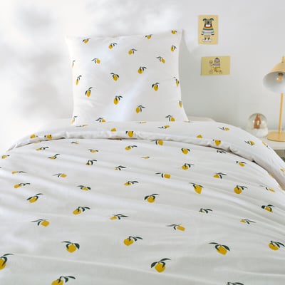 Parure de lit enfant coton, taie carrée, Citron LA REDOUTE INTERIEURS
