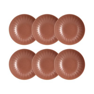 Lot de 6 assiettes creuses en faïence 22cm, BISTROT NOVASTYL